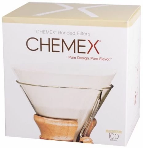 Chemex Pre-folded Circles Paper Coffee Filters For 6, 8 And 10 Cup Coffeemaker, 100 Pcs 1 Chemex Pre-folded Circles Paper Coffee Filters For 6, 8 And 10 Cup Coffeemaker, 100 Pcs