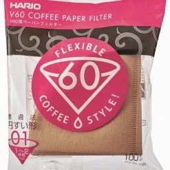 Hario V60 Misarashi Size 01 Brown Coffee Paper Filters 100 Pcs