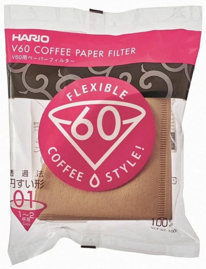 Hario V60 Misarashi Size 01 Brown Coffee Paper Filters 100 Pcs 1 Hario V60 Misarashi Size 01 Brown Coffee Paper Filters 100 Pcs