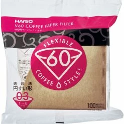 Hario V60 Misarashi Size 03 Brown Coffee Paper Filters 100 Pcs