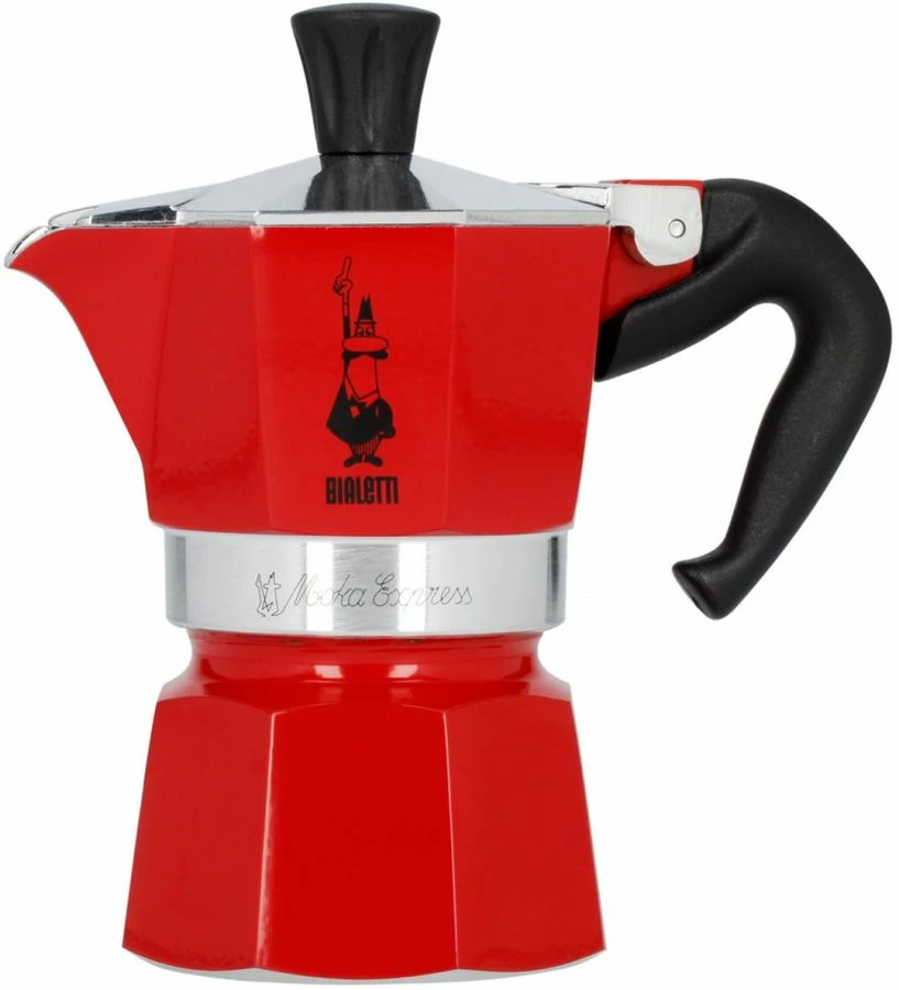 Bialetti Moka Express Stovetop Espresso Maker, Red 1 Bialetti Moka Express Stovetop Espresso Maker, Red