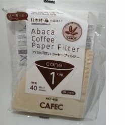 CAFEC ABACA Cone-Shaped Filter Paper 1 Cup