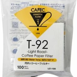 CAFEC Light Roast T-92 Coffee Paper Filter 1 Cup, 100 Pcs