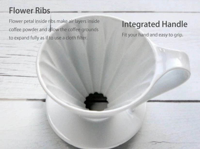CAFEC Arita Ware Flower Dripper 4 Cup 3 CAFEC Arita Ware Flower Dripper 4 Cup - Image 3