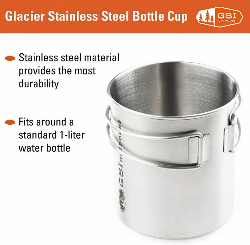 GSI Outdoors Glacier Stainless Bottle Cup 2 GSI Outdoors Glacier Stainless Bottle Cup - Image 2