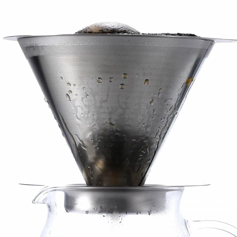 Hario Double Mesh Metal Dripper V60-01 2 Hario Double Mesh Metal Dripper V60-01 - Image 2