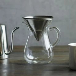 Kinto SCS Coffee Carafe Set With Stainless Steel Filter 2 Cups -Bialetti shop kinto coffee carafe set 232 1